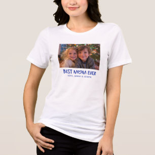 Camiseta Triblenda Corazón Caprichoso Mejor Mamá Foto de Vacaciones
