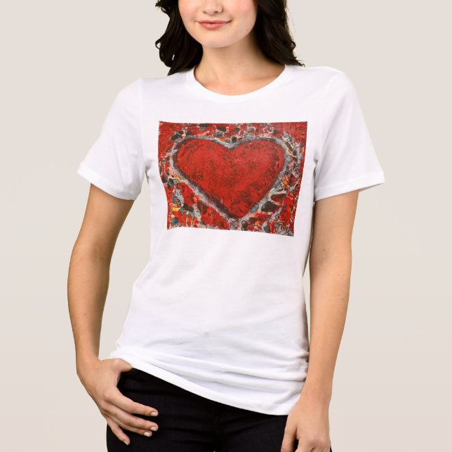 Camiseta Triblenda "Corazón de fantasía" para las mujeres (Anverso)