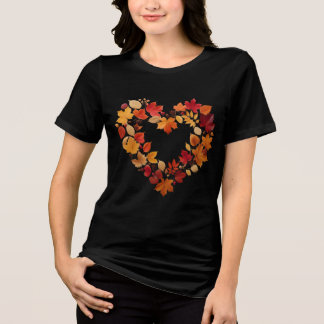 Camiseta Triblenda Corazón de hojas de otoño