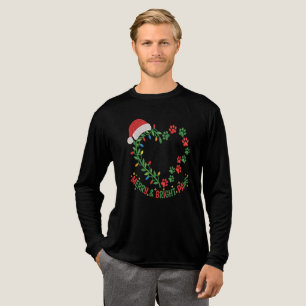 Camiseta Triblenda Corazón de Huella de Navidad "Patas Alegres y Bril