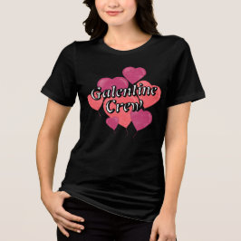 Camiseta Triblenda Corazón de la tripulación de Galentine Balloon Día