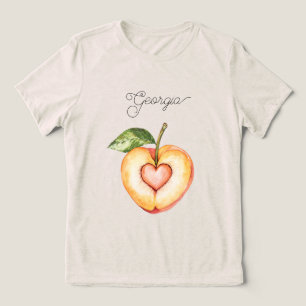 Camiseta Triblenda Corazón de Melocotón de Georgia