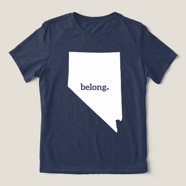 Camiseta Triblenda Corazón de Nevada Pertenece al Orgullo del Estado (Diseño delantero )