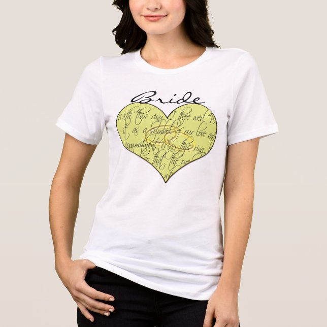 Camiseta Triblenda Corazón de novia (Anverso)