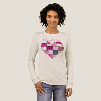 Camiseta Triblenda Corazón de Patchwork Personalizado de San Valentín