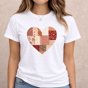 Camiseta Triblenda Corazón de Patchwork San Valentín