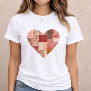 Camiseta Triblenda Corazón de Patchwork San Valentín