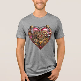 Camiseta Triblenda Corazón de Streampunk Rubí San Valentín
