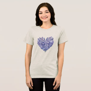 Camiseta Triblenda Corazón Floral Lavanda