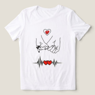 Camiseta Triblenda Corazón Lindo Romántico De San Valentín Gráfico De