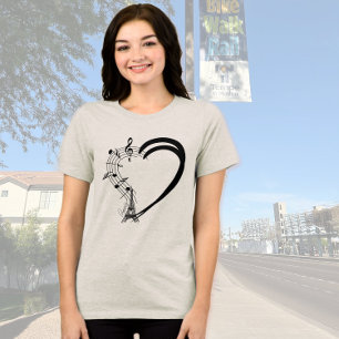 Camiseta Triblenda Corazón lleno de flores y música