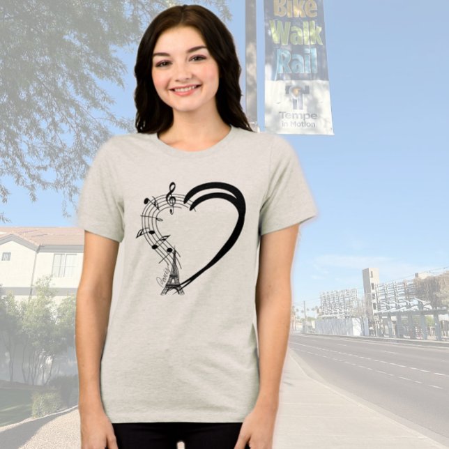 Camiseta Triblenda Corazón lleno de flores y música (Subido por el creador)