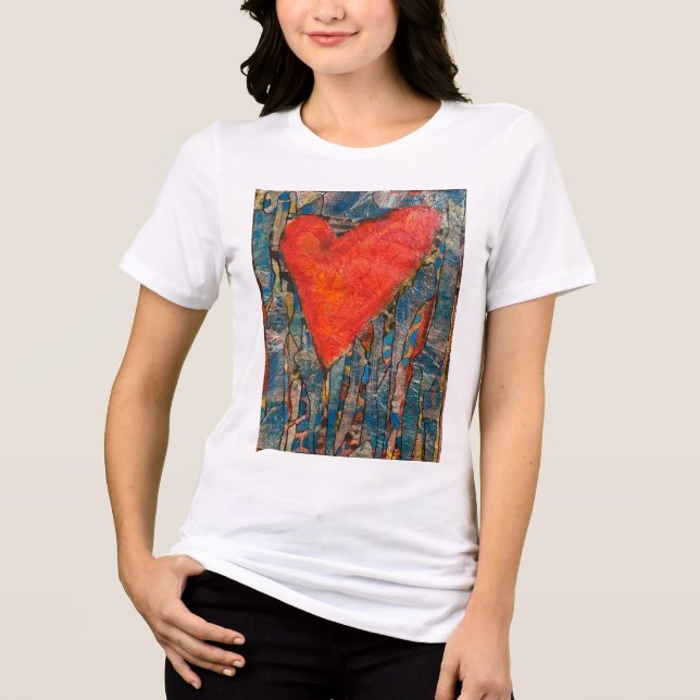Camiseta Triblenda Corazón Mosaico de las Mujeres (Anverso)