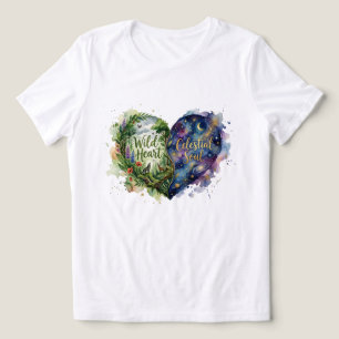 Camiseta Triblenda Corazón Salvaje Alma Celestial Acuarela Naturaleza