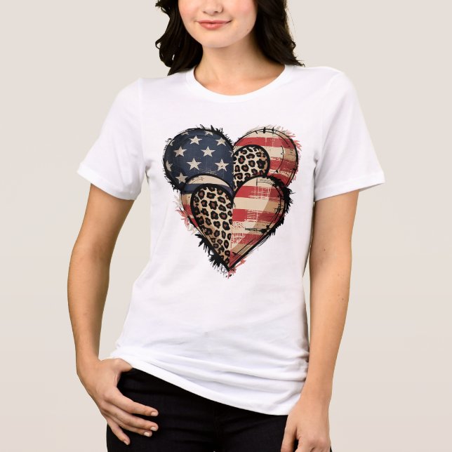 Camiseta Triblenda Corazón salvaje audaz y patriótico (Anverso)