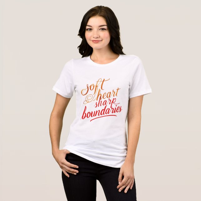 Camiseta Triblenda Corazón suave y agudo límites camiseta femenina (Anverso Completo)