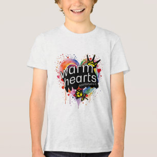 Camiseta Triblenda Corazones cálidos - Diseño acogedor y afectuoso