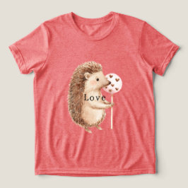 Camiseta Triblenda Corazones de Erizo Adorables Amor