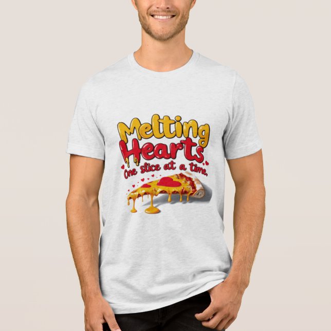 Camiseta Triblenda Corazones de fusión, camiseta de una rebanada a la (Anverso)