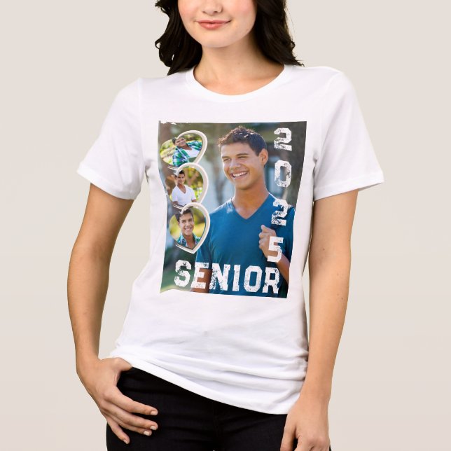 Camiseta Triblenda Corazones fotográficos senior 2025 (Anverso)