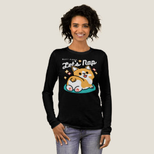 Camiseta Triblenda Corgi Butt y Nap Vibes - Perro durmiente suave