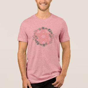 Camiseta Triblenda Corona de pentáculo - rosa pastel