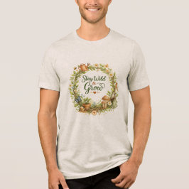 Camiseta Triblenda Corona floral de acuarela botánica Inspirational