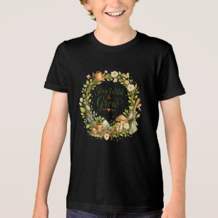 Camiseta Triblenda Corona floral de acuarela botánica Inspirational