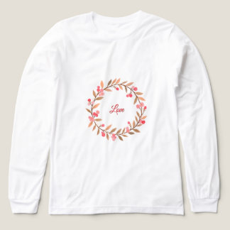 Camiseta Triblenda Corona floral rosa simple