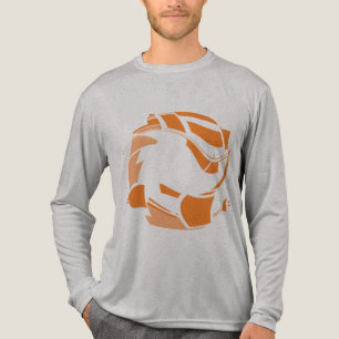 Camiseta Triblenda Corona geométrica abstracta de círculo naranja