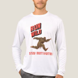 Camiseta Triblenda Corre motivacional para fitness de Bigfoot desboca