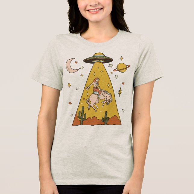 Camiseta Triblenda Cosmic Cowgirl (Anverso)