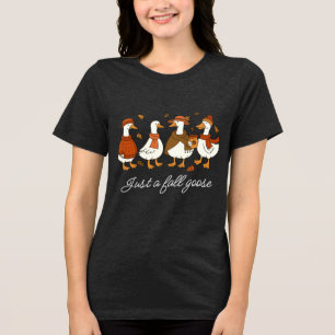Camiseta Triblenda Cosmoso Geese de Otoño - Ilustración Animal de la 
