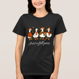 Camiseta Triblenda Cosmoso Geese de Otoño - Ilustración Animal de la