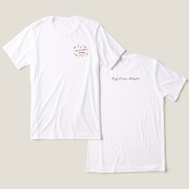 Camiseta Triblenda Cosy Cookie Delights Uniforme (Blanco) (Diseño Anverso y Reverso)