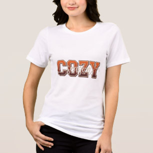 Camiseta Triblenda Cosy Season Retro otoño invierno angustiado Textos