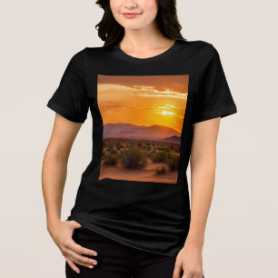 Camiseta Triblenda Coucher de Soleil dans le Désert - Bella+Canvas Wo