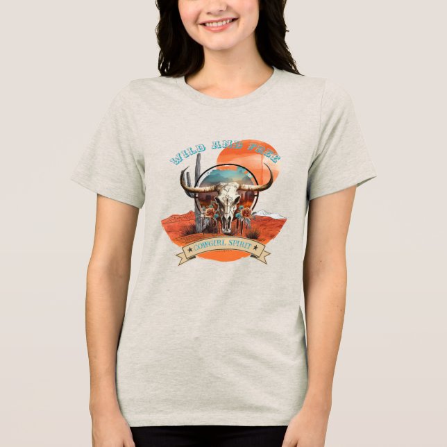 Camiseta Triblenda Cowgirl Spirit T-Shirt (Anverso)