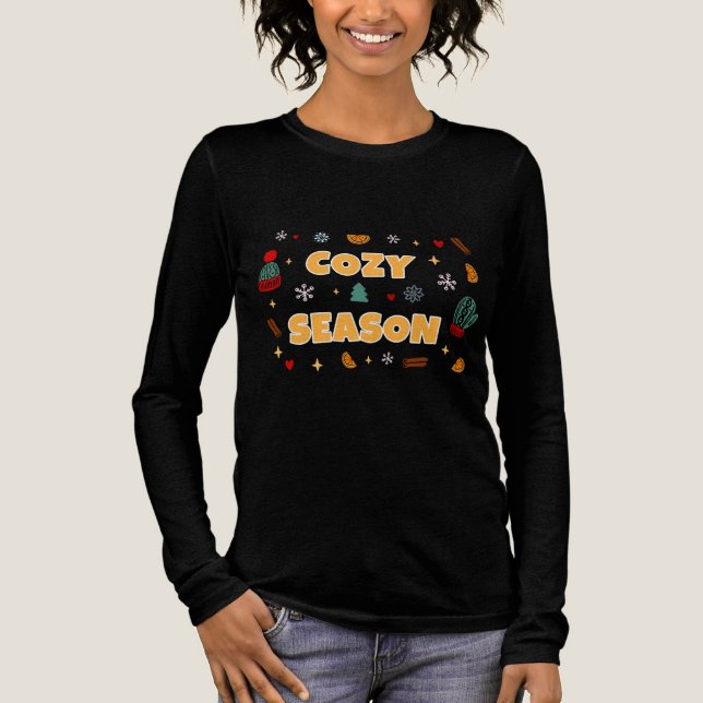 Camiseta Triblenda Cozy Season Winter Icons – Style A (Anverso)