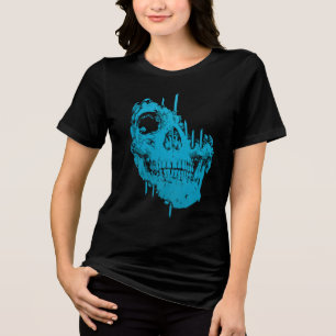 Camiseta Triblenda Cráneo Congelado: Decaimiento Azul Espeluznante