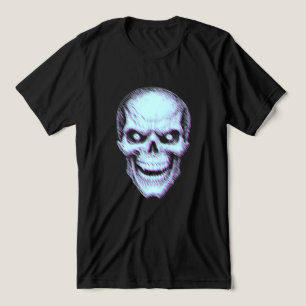 Camiseta Triblenda Cráneo distorsionado en estilo glitch 3D