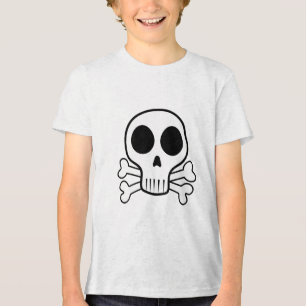 Camiseta Triblenda cráneo espeluznante sobre un fondo negro