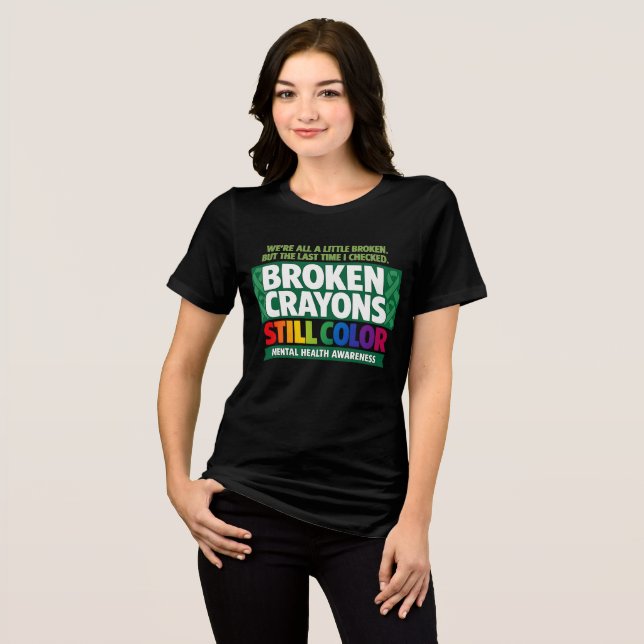 Camiseta Triblenda Crayones rotos (Anverso Completo)