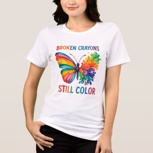 Camiseta Triblenda Crayones rotos siguen coloreando la salud mental S
