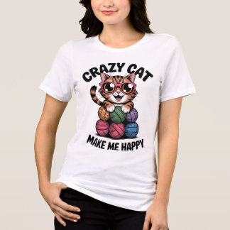 Camiseta Triblenda CRAZA CAT me hace feliz