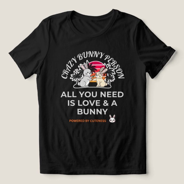 Camiseta Triblenda Crazy Bunny Person  (Diseño delantero )