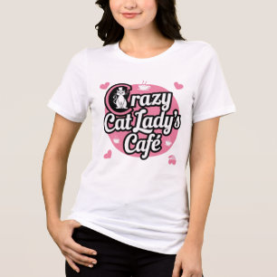 Camiseta Triblenda Crazy Cat Lady's Cafe