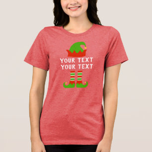 Camiseta Triblenda Crea tu propio Elf de Navidades graciosos