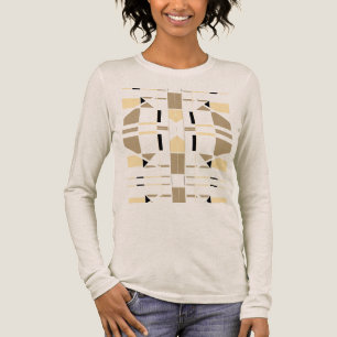 Camiseta Triblenda Cream Taupe Black Geometric Southwest MCM Look