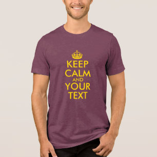 Camiseta Triblenda Crear su propia calma de mantenimiento de oro